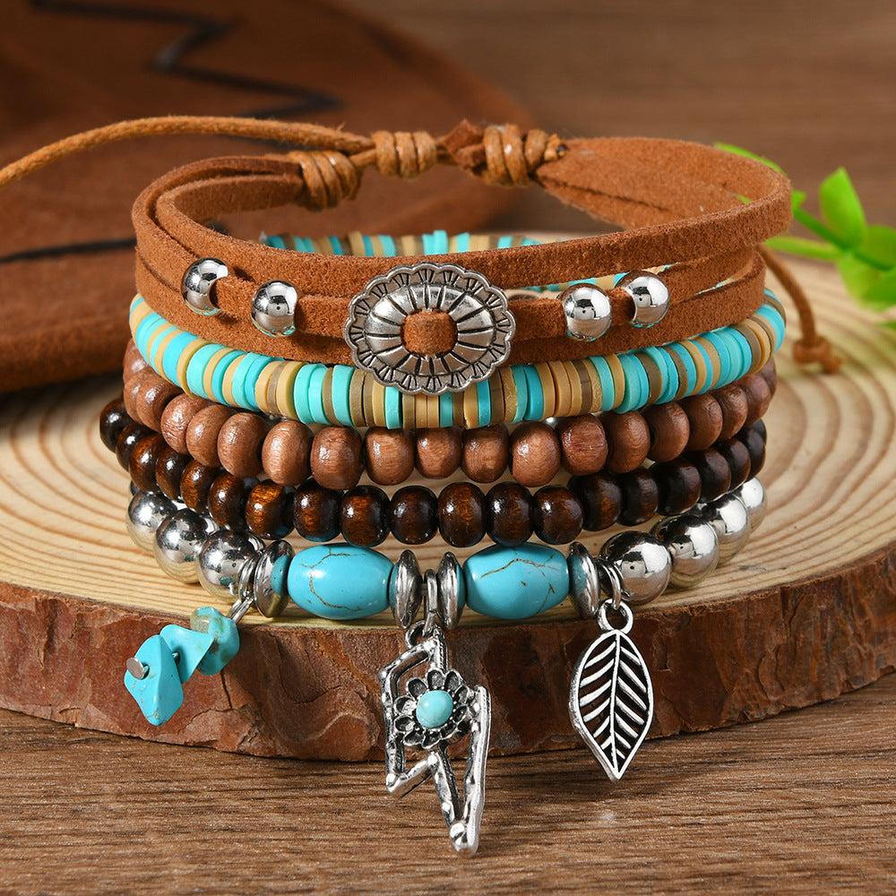 Bohemian-style ladies' beaded bracelets for stacking(11)