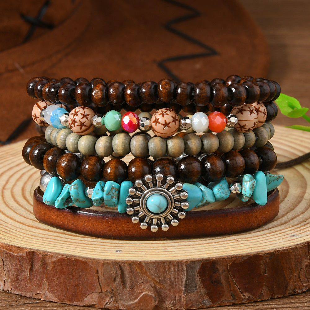 Bohemian-style ladies' beaded bracelets for stacking（1）