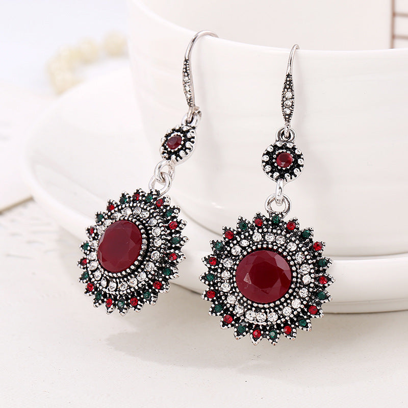 Bohemian Ethnic Style Earrings - Sunflower Design Earrings