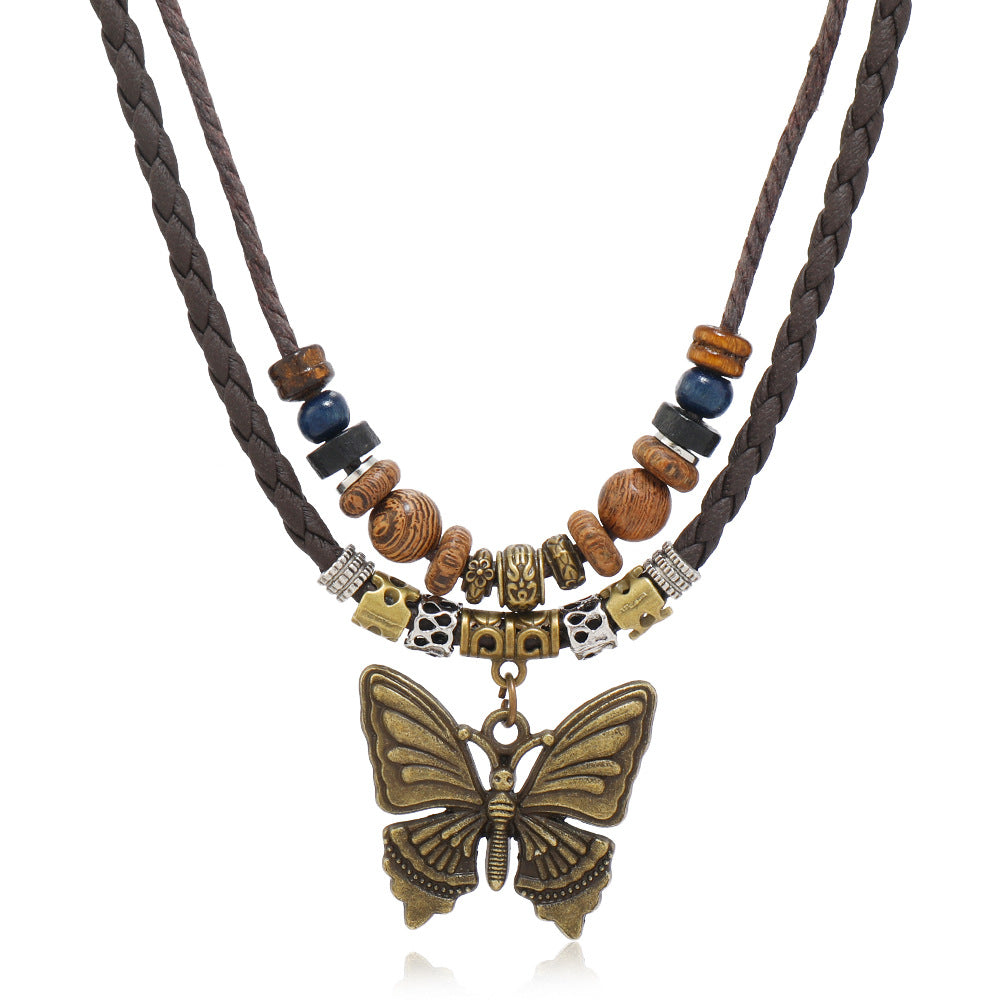 Poetic Vintage Enchanted Pendant - Handcrafted Alloy Necklace for Women (butterfly)