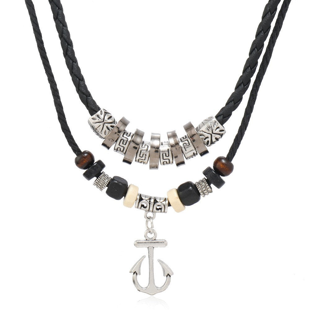 Poetic Vintage Enchanted Pendant - Handcrafted Alloy Necklace for Women(anchor)
