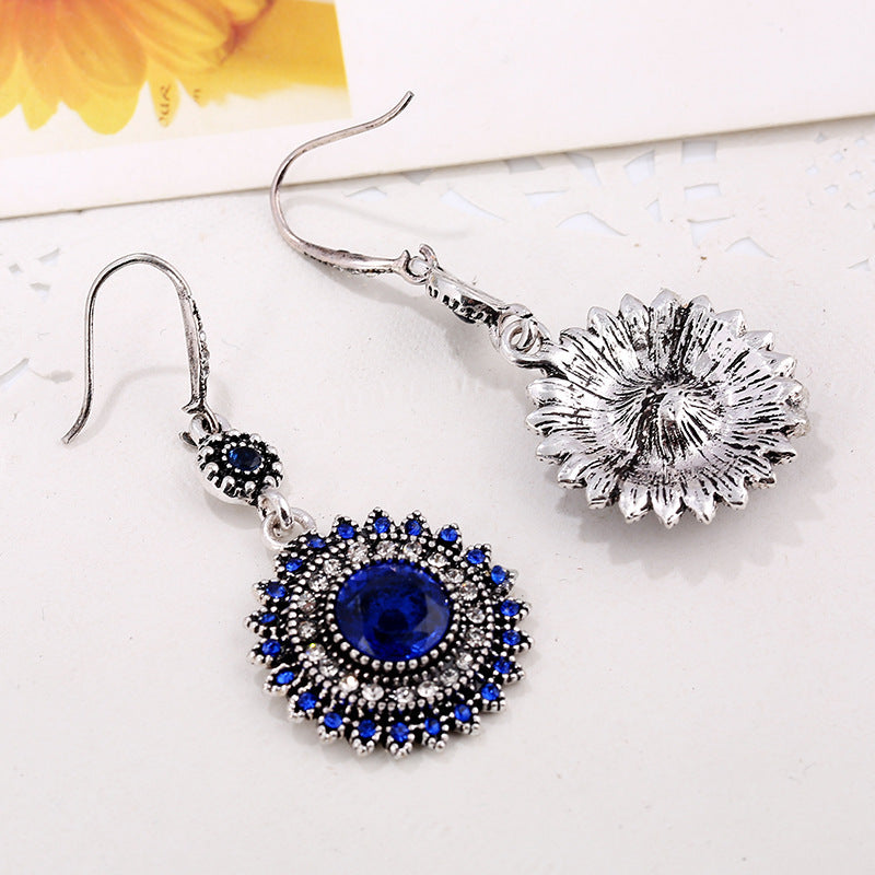 Bohemian Ethnic Style Earrings - Sunflower Design Earrings