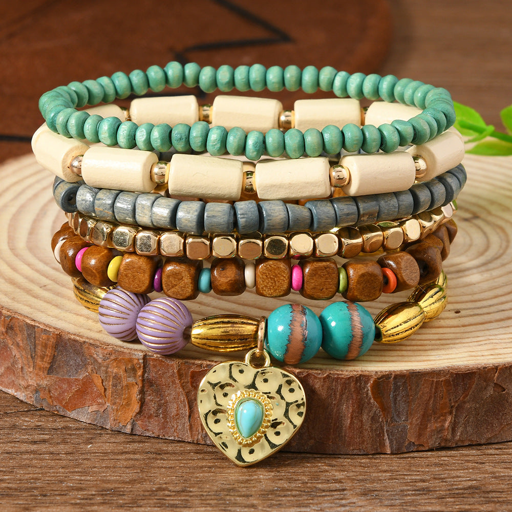 Bohemian-style ladies' beaded bracelets for stacking(7)
