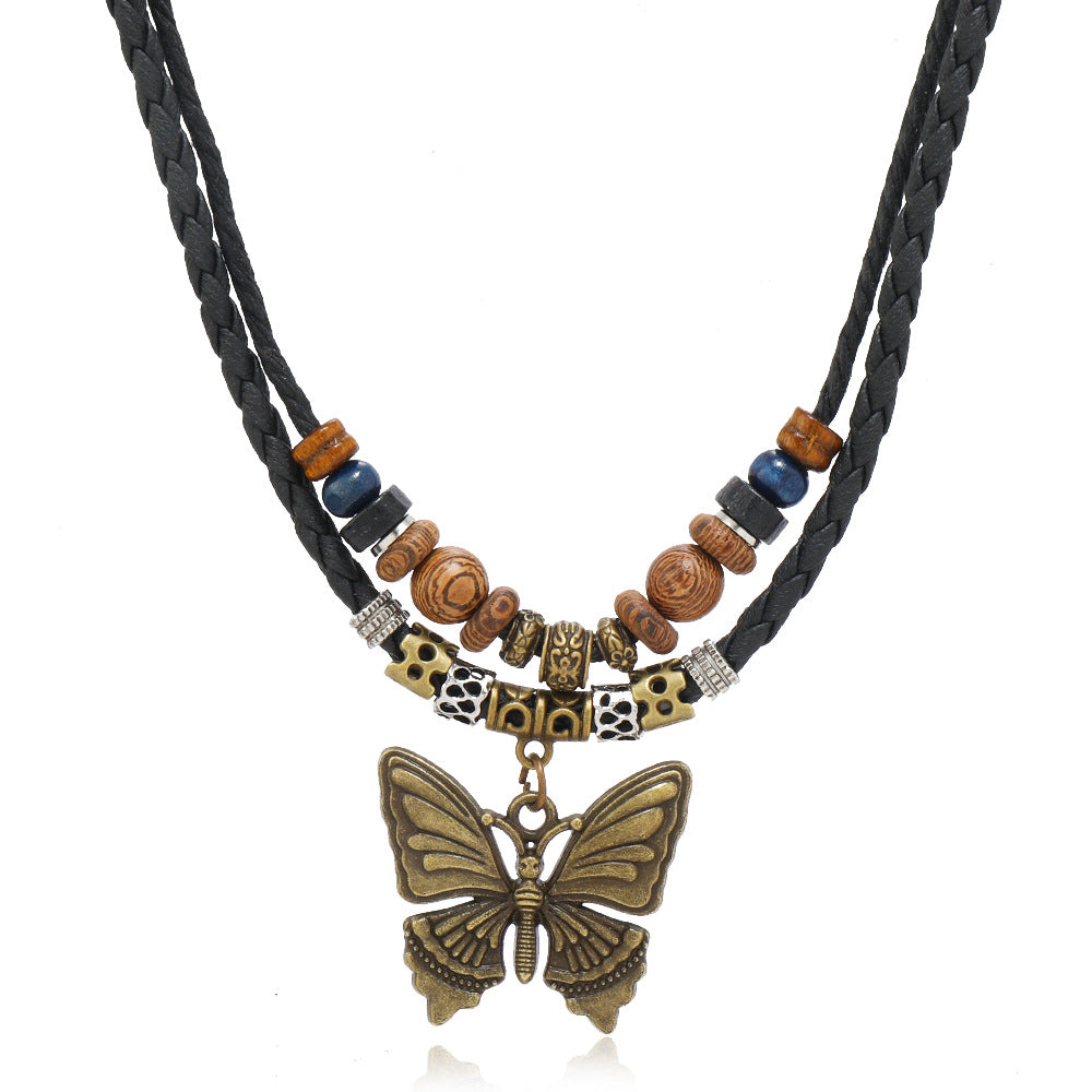 Poetic Vintage Enchanted Pendant - Handcrafted Alloy Necklace for Women (butterfly)
