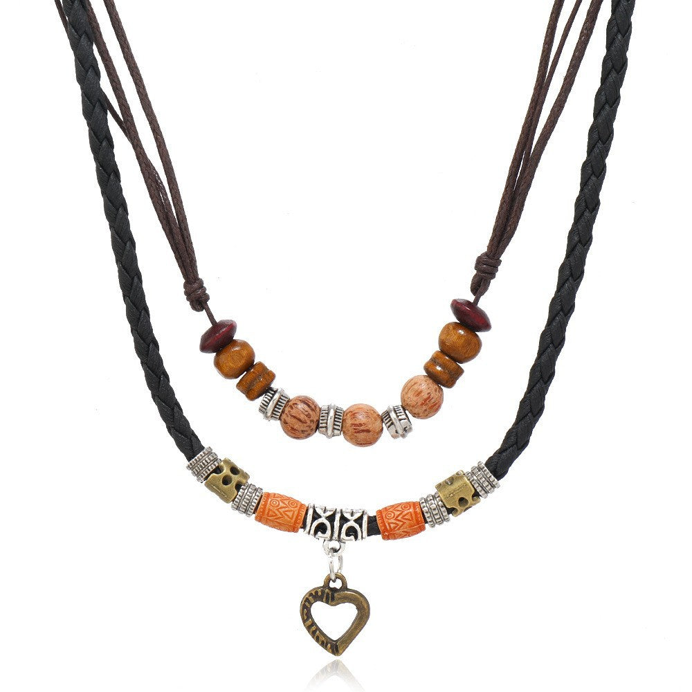 Poetic Vintage Enchanted Pendant - Handcrafted Alloy Necklace for Women (heart shape)