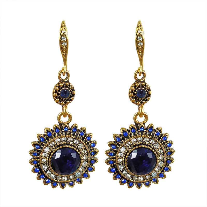Bohemian Ethnic Style Earrings - Sunflower Design Earrings