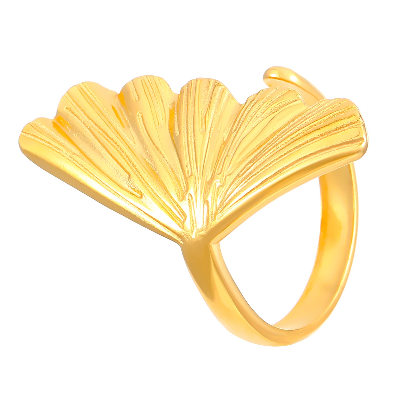 Stainless steel open ring with ocean holiday style