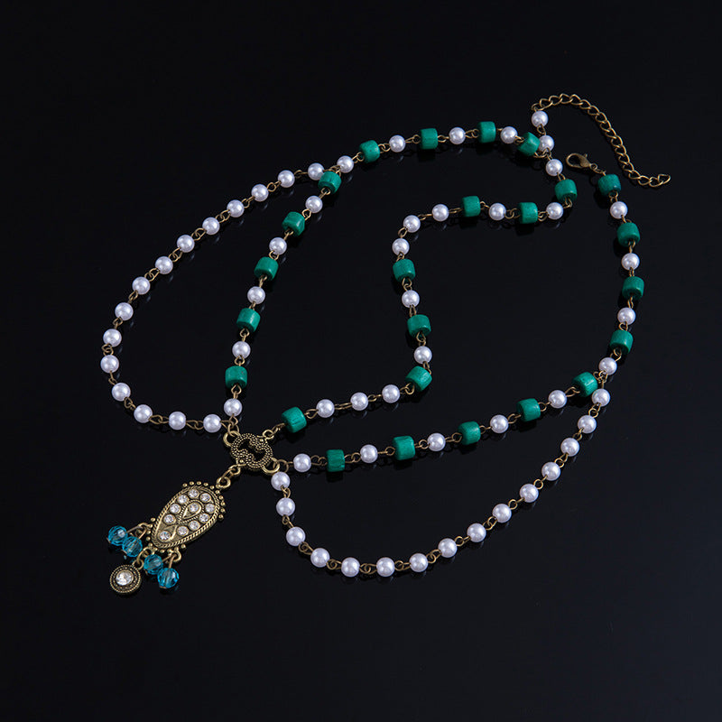 Bohemian Ethnic Style Beaded Multi - layered Head Chain