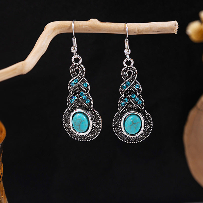 Bohemian Vintage Ethnic Alloy Earrings - Tassel/Beaded/Bell Design