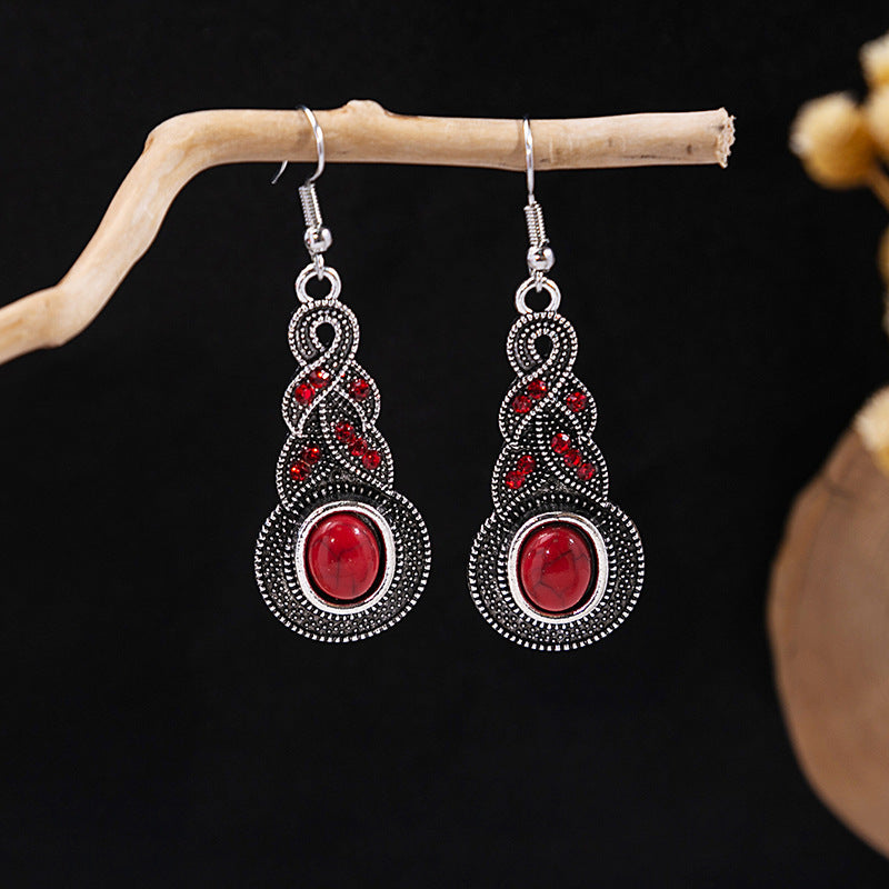 Bohemian Vintage Ethnic Alloy Earrings - Tassel/Beaded/Bell Design