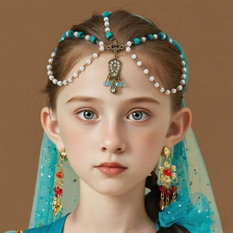 Bohemian Ethnic Style Beaded Multi - layered Head Chain