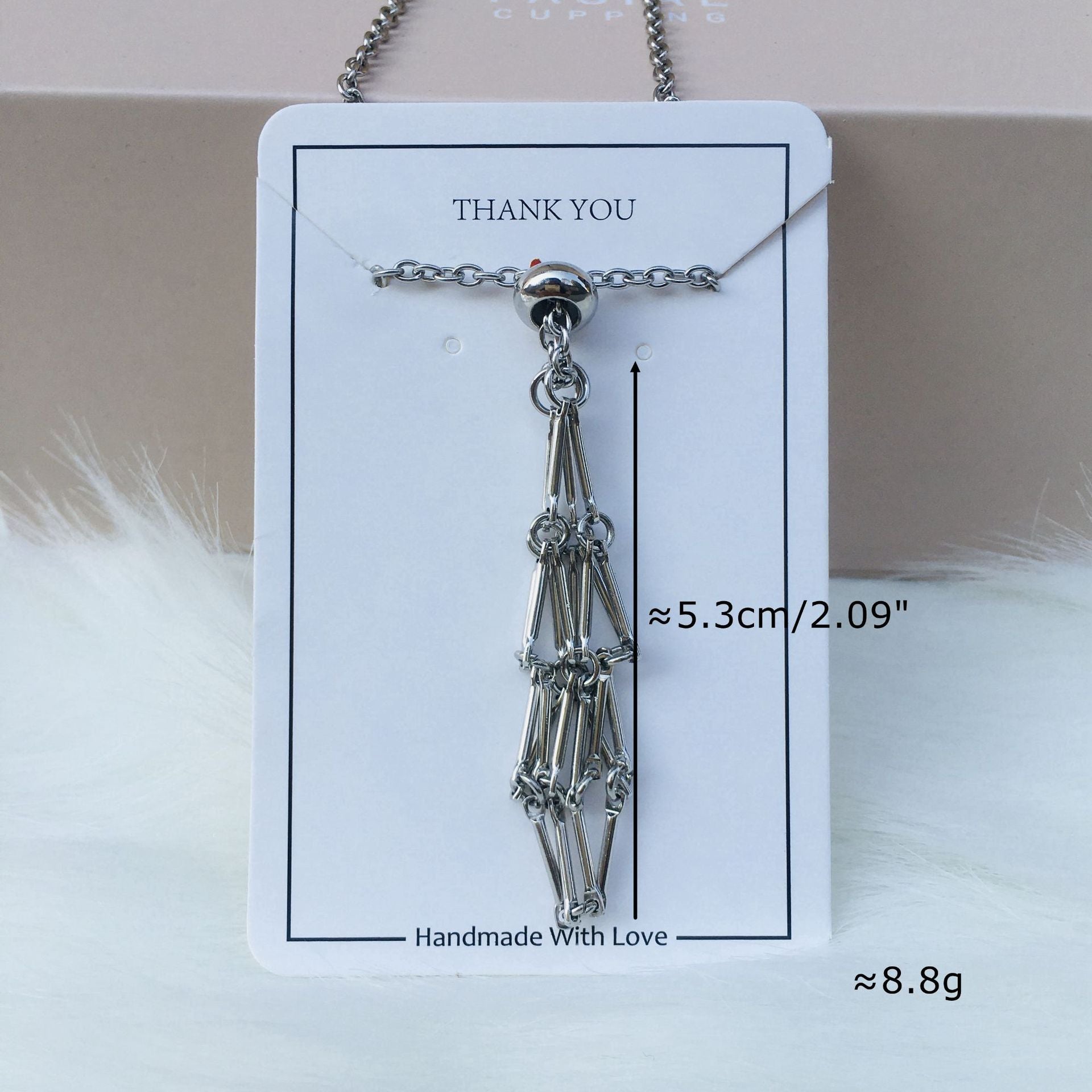 Natural Crystal Vine Diamond-Drop Pendant Necklace (Niche Design)