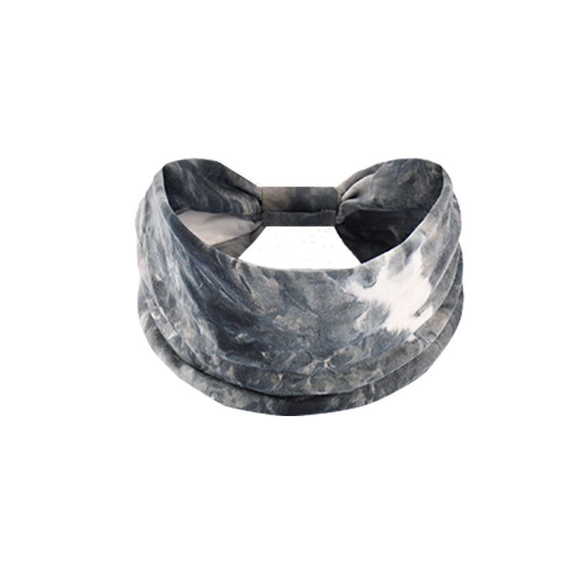 Bohemian Women's Wide Cotton Elastic Headband - Sweat - Wicking Athletic Hair Band, Sweat - Absorbing Cotton Headwrap for Sports
