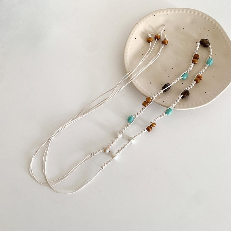 White rope with turquoise