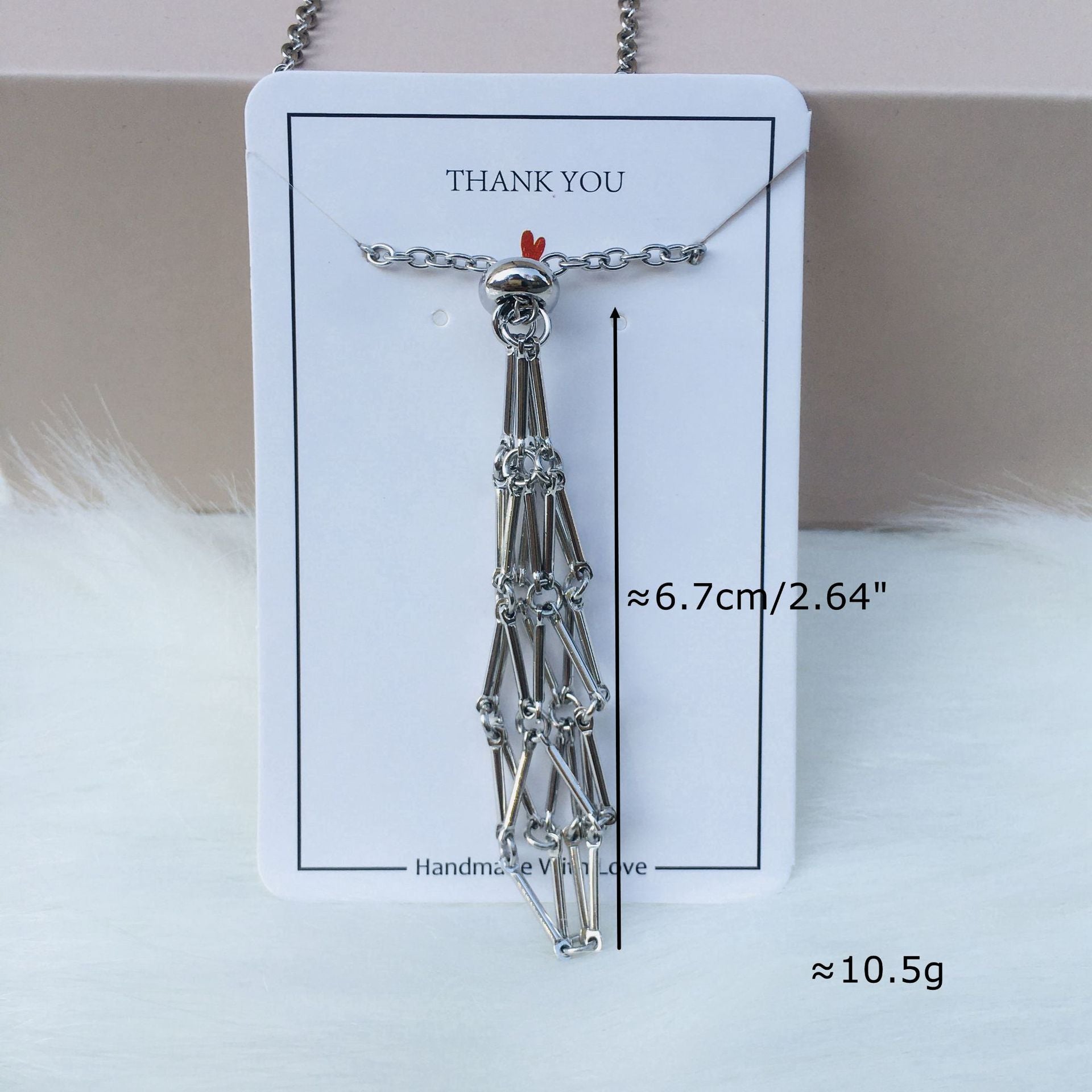 Natural Crystal Vine Diamond-Drop Pendant Necklace (Niche Design)