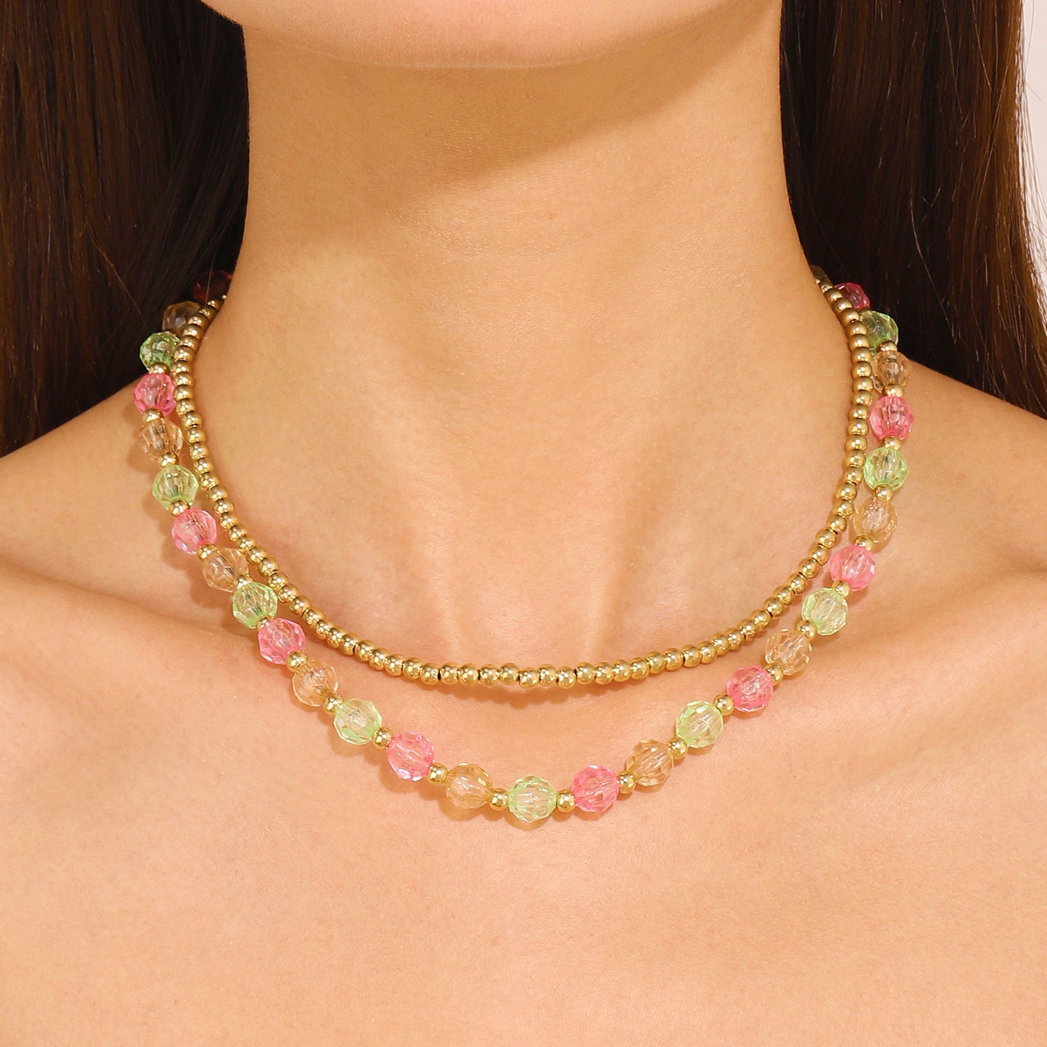 Bohemian Turquoise Crackle Stone Necklaces with Pendants for Women