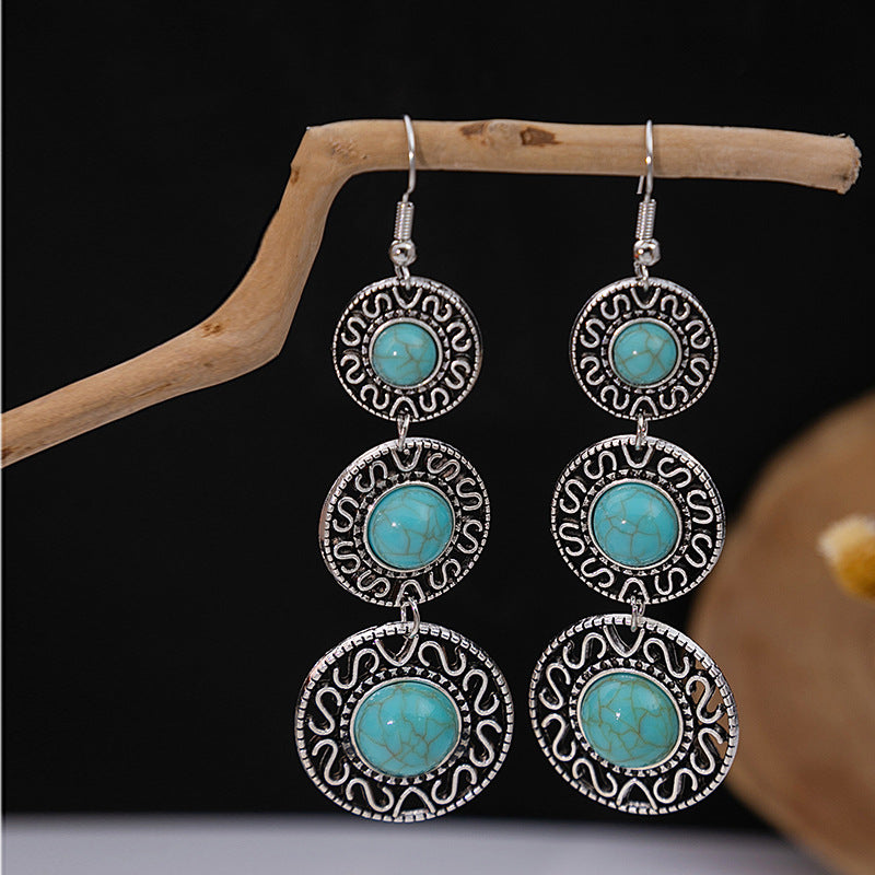 Bohemian Vintage Ethnic Alloy Earrings - Tassel/Beaded/Bell Design