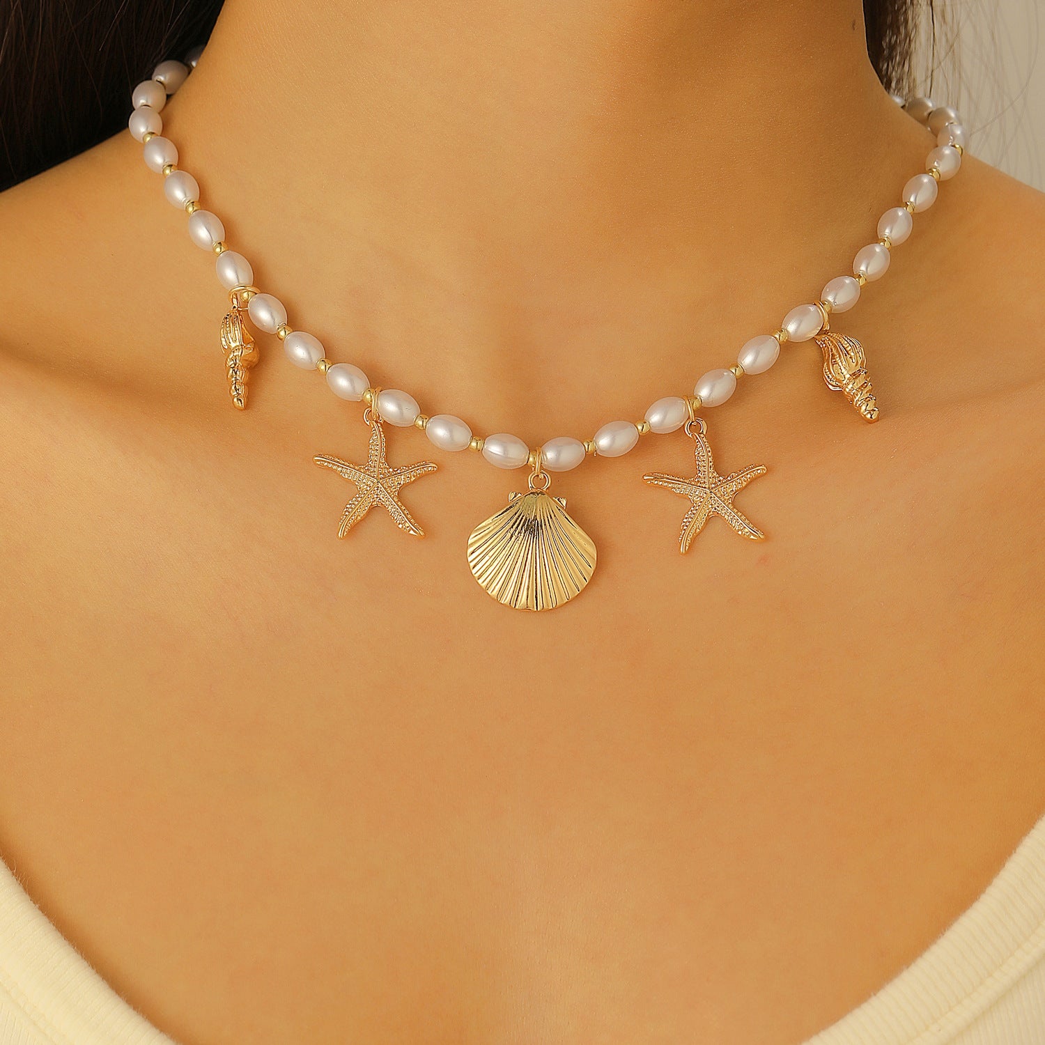 Boho Shell & Pearl Necklaces - Handmade Beach Jewelry for Women