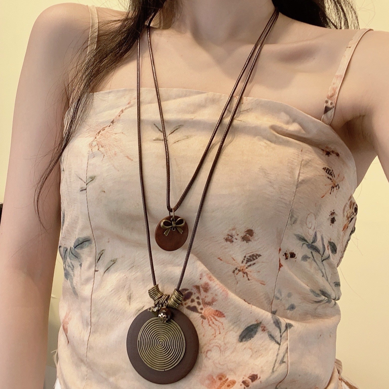 Retro Ethnic Style Tassel Beaded Necklace for Women
