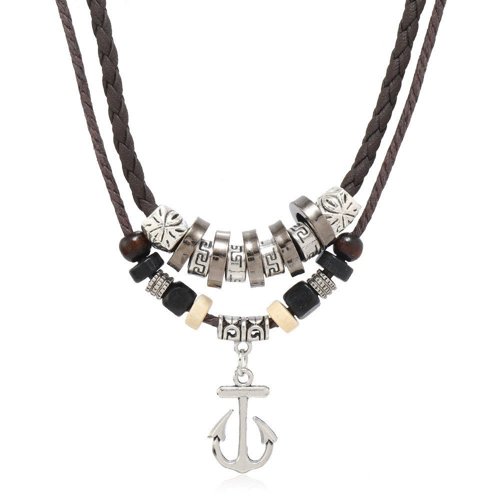 Poetic Vintage Enchanted Pendant - Handcrafted Alloy Necklace for Women(anchor)