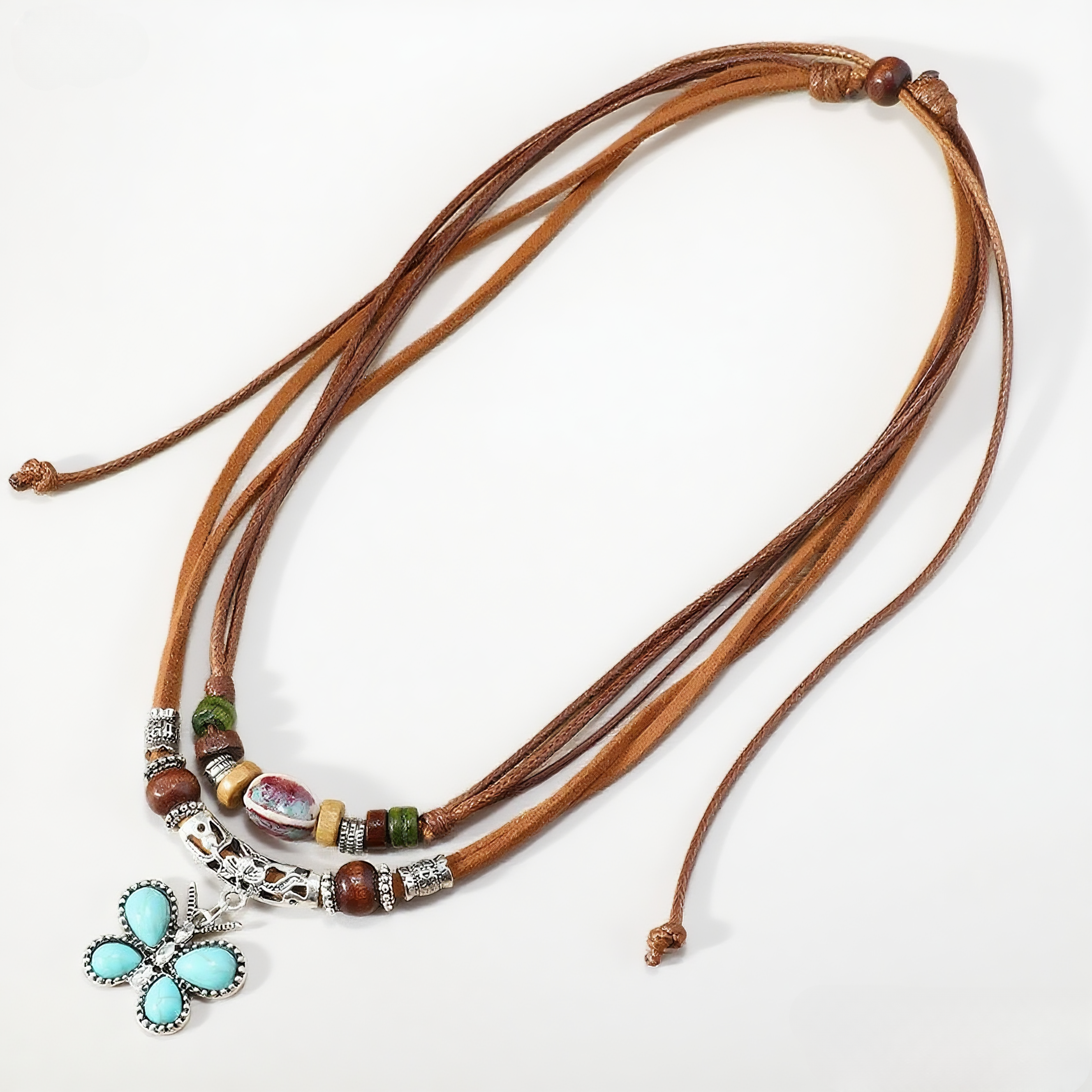 Poetic Vintage Enchanted Pendant - Handcrafted Alloy Necklace for Women(Stone Butterfly)